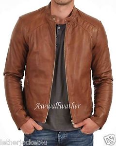 Awwalleather Men's Stylish Motorcycle Leather Jacket Mj 61