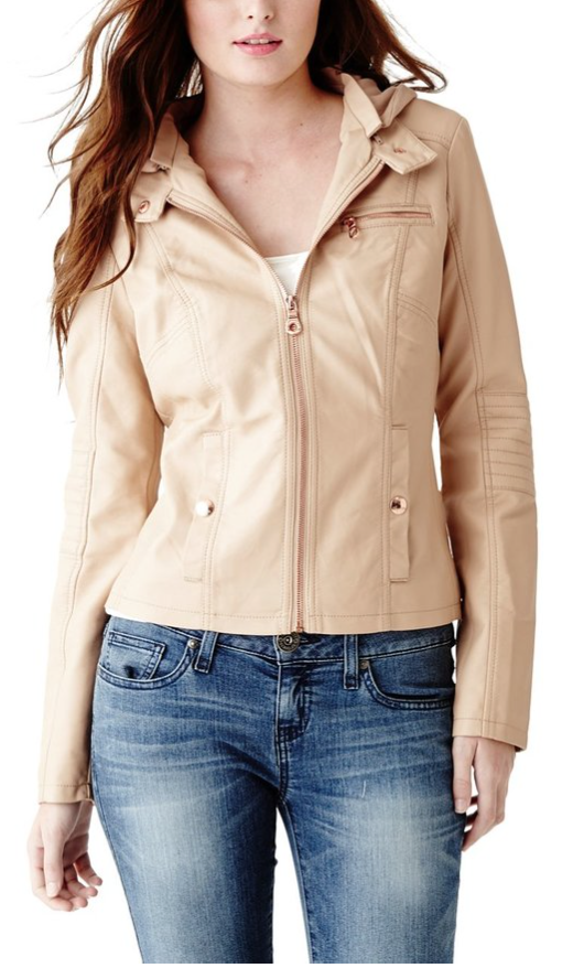 G by GUESS Women's Havena Faux-Leather Bomber Jacket