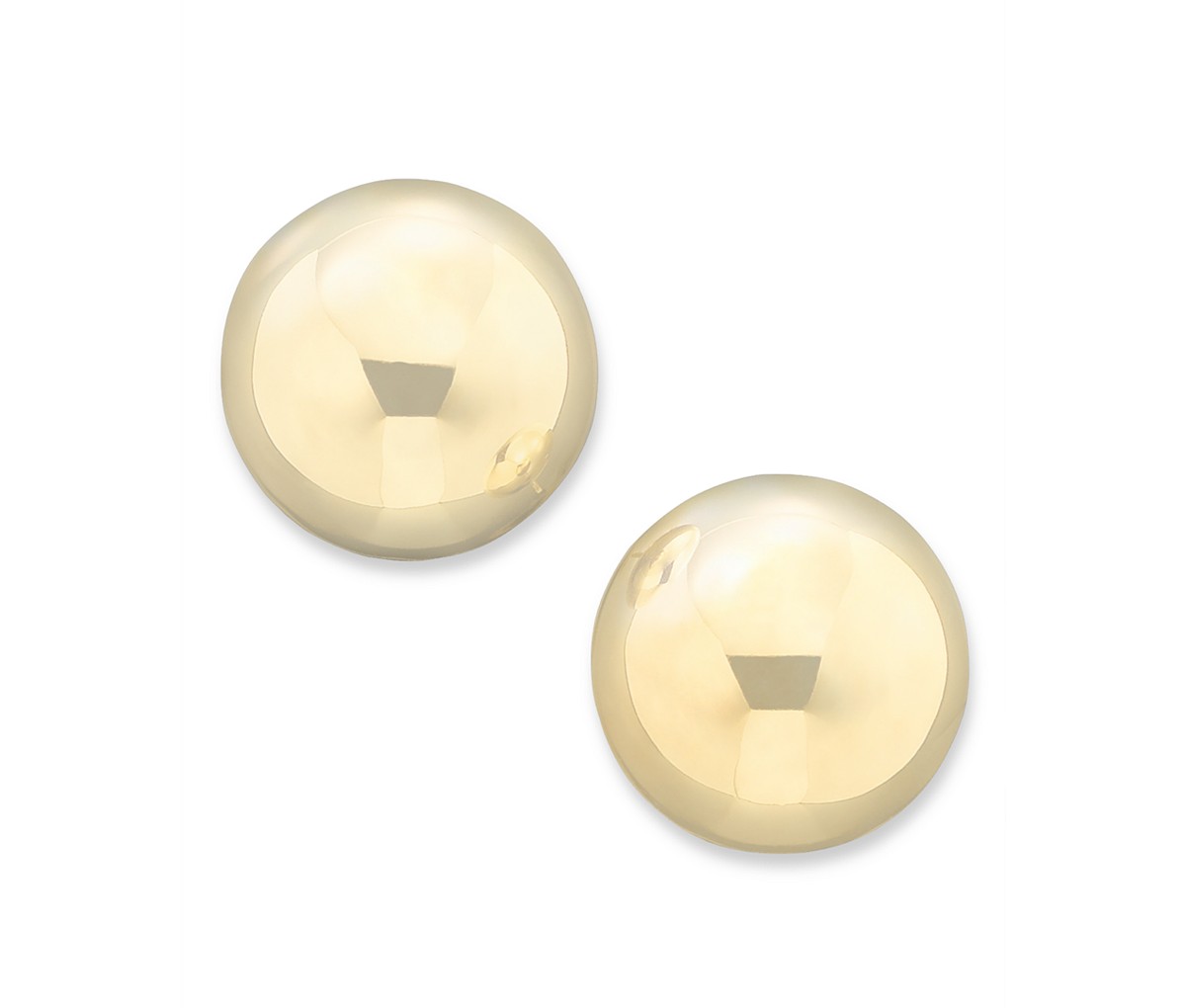 14K Yellow Gold Ball Stud Earrings (4 - 10Mm)