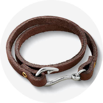 Fish Hook Leather Bracelet