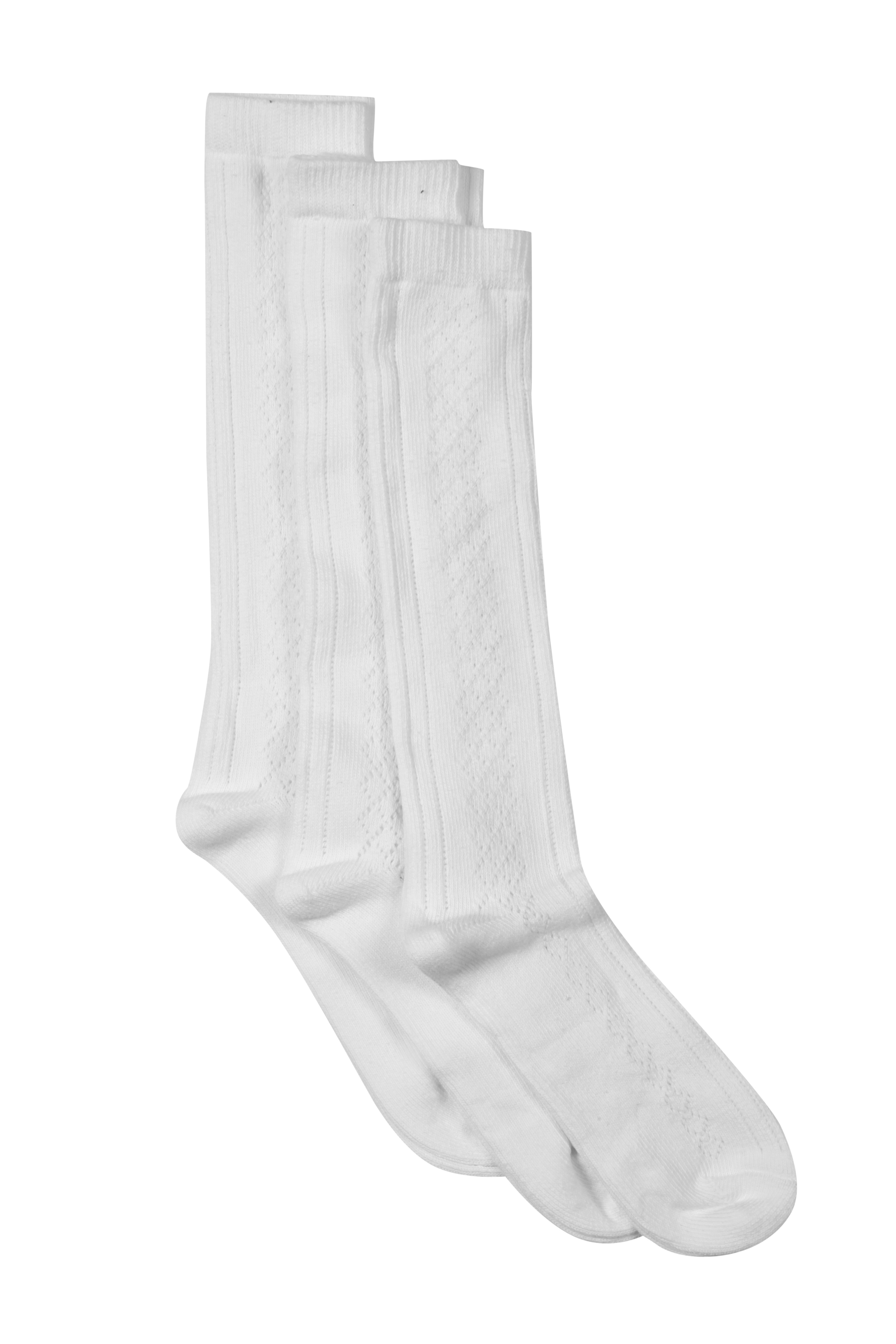 Girls White Knee High Pelerine School Socks