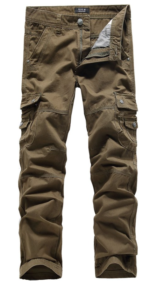 SSLR Men's Cotton Long Cargo Pants | Blingby