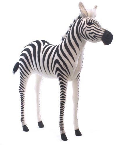 Hansa Ride-On Zebra Stuffed Plush Animal by Hansa