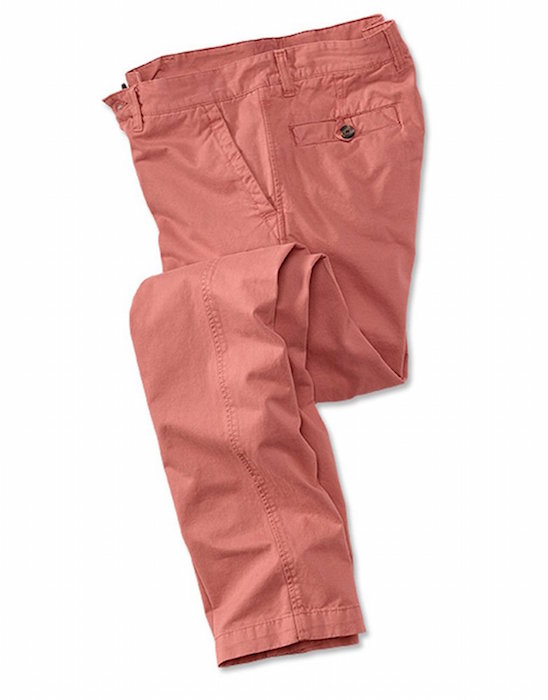 Orvis Men's Washed, Stoned, And Beaten Chinos, Salmon