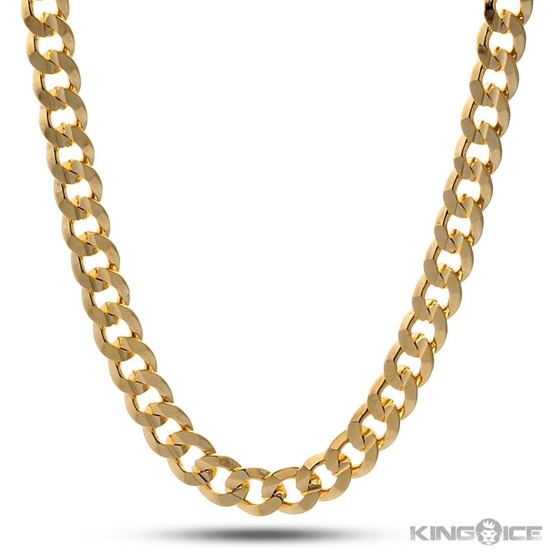 King Ice 8Mm Gold Cuban Curb Chain