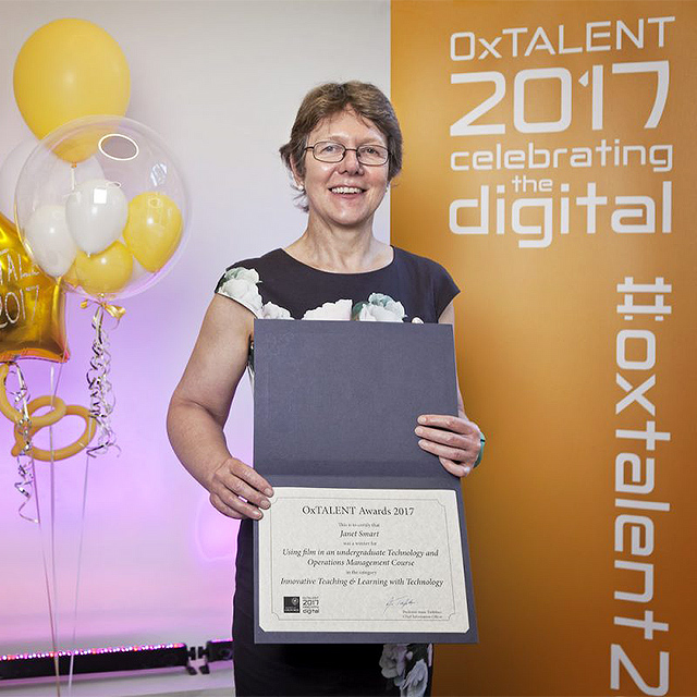 Dr. Janet Smart wins OxTALENT Award