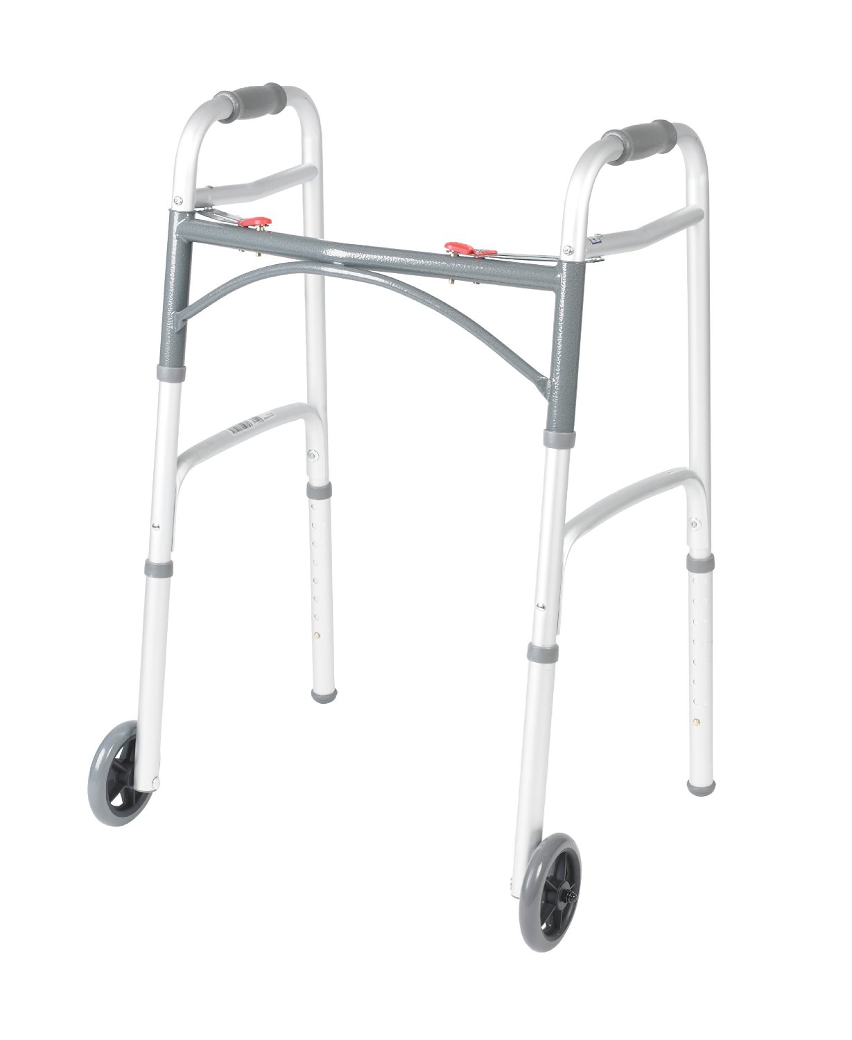 Deluxe Two Button Folding Walker with 5