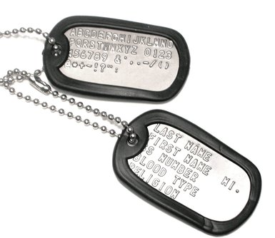Customized Military Dog Tags
