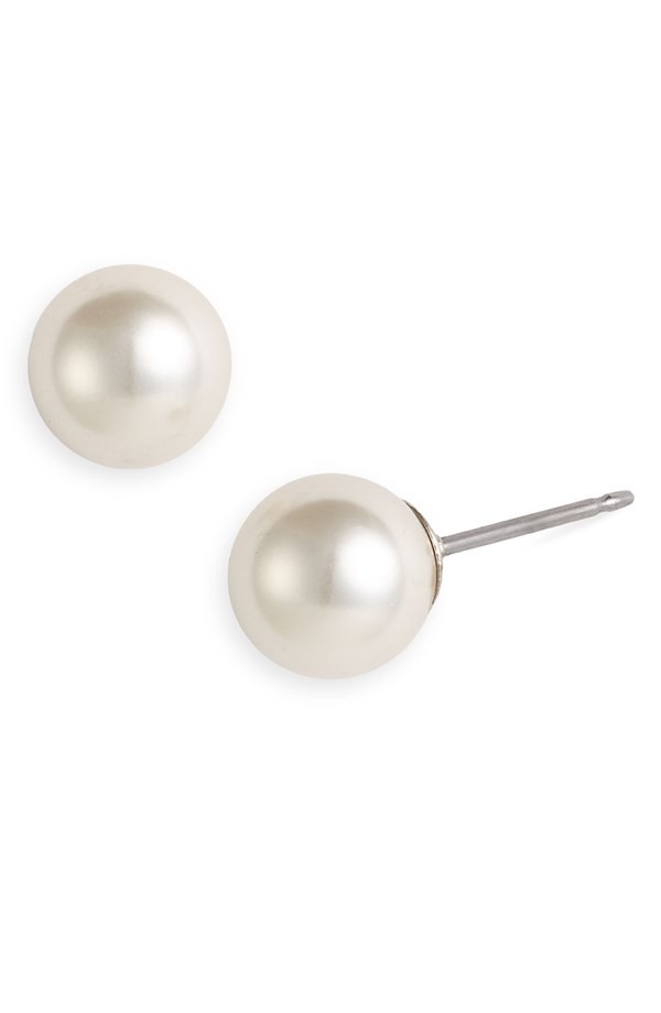 Givenchy Glass Pearl Stud Earring 