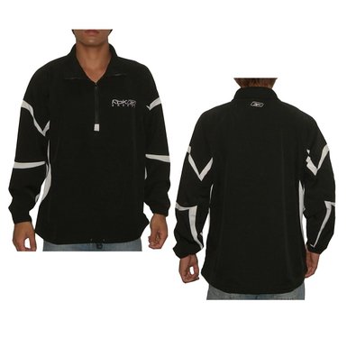 Reebok Mens Half-Zip Hockey Jersey Jacket With Embroidered Logo