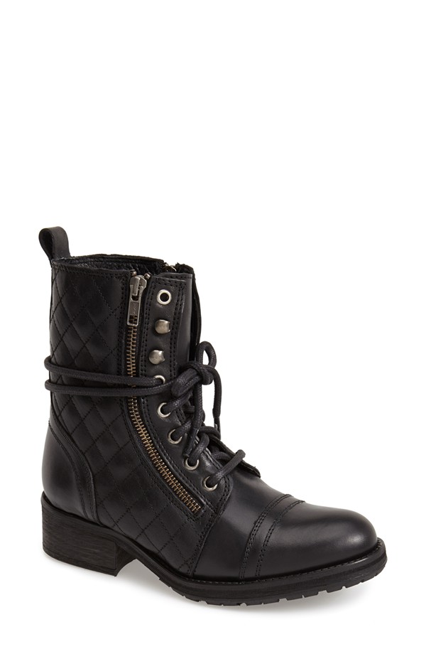 Steve Madden 'Yanki' Quilted Leather Mid Boot (Women)