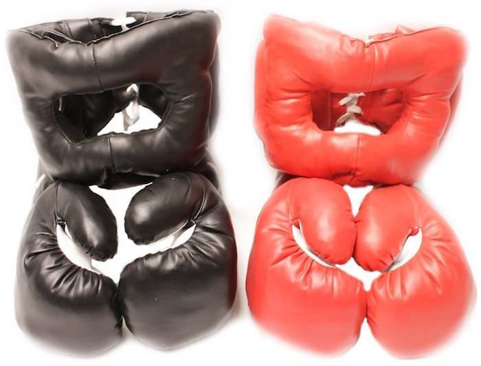 New 16oz Sets 2 Headgear 2 Pair Boxing Punching Gloves