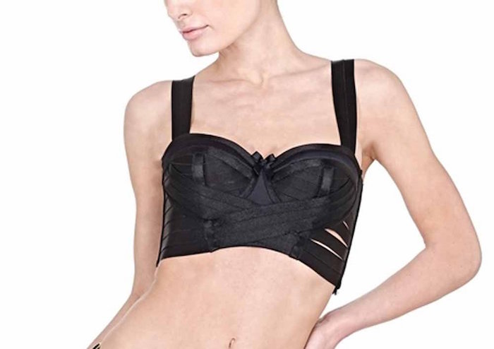 Simplicity Women's Sexy Bra with Rivet Fashion Spikes, Push up Bra, Silver