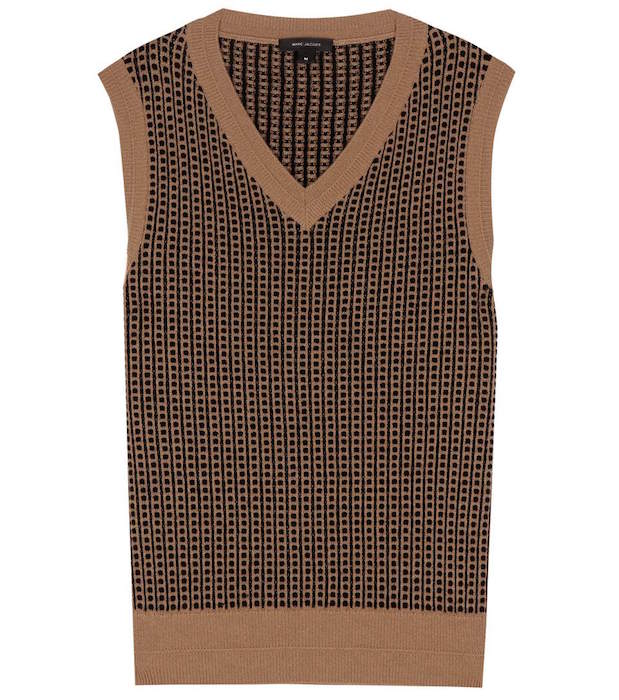MARC JACOBS Printed wool and cashmere-blend sweater vest