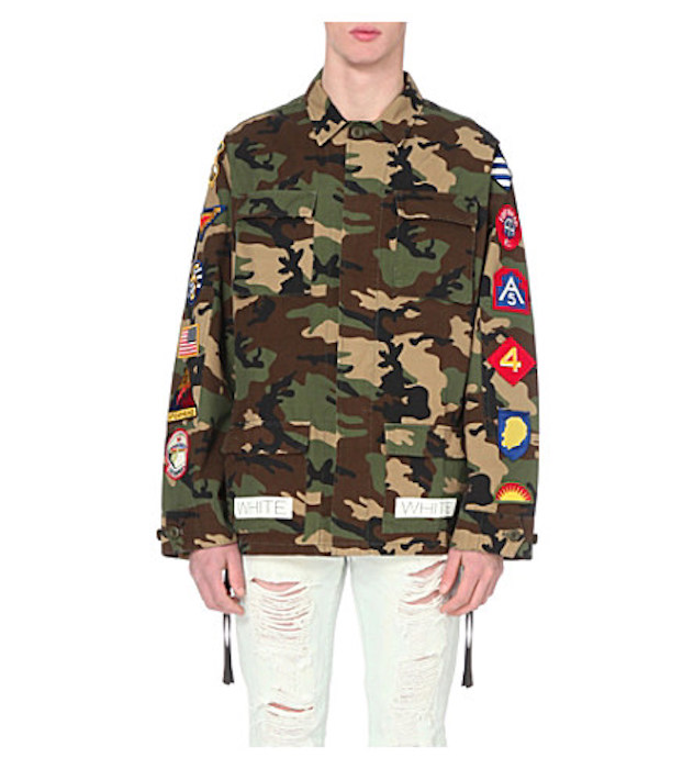 OFF-WHITE C/O VIRGIL ABLOH Sahariana camouflage-print cotton jacket