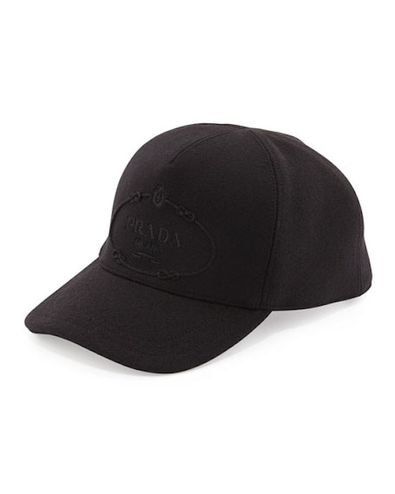 Wool Logo Baseball Cap, Black
