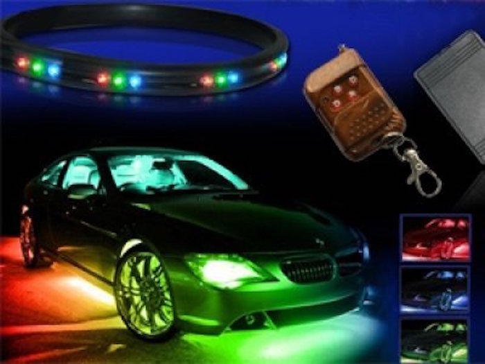 ZHOL® 7-colors LED Undercar Neon Strip Underglow Underbody Under Car Body Glow Light Kit