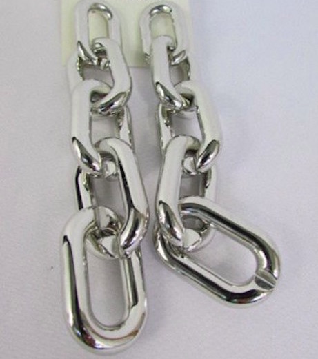 New Women Gold / Silver tick Chain Fashion Hook Earrings Links Large Hoop chunky