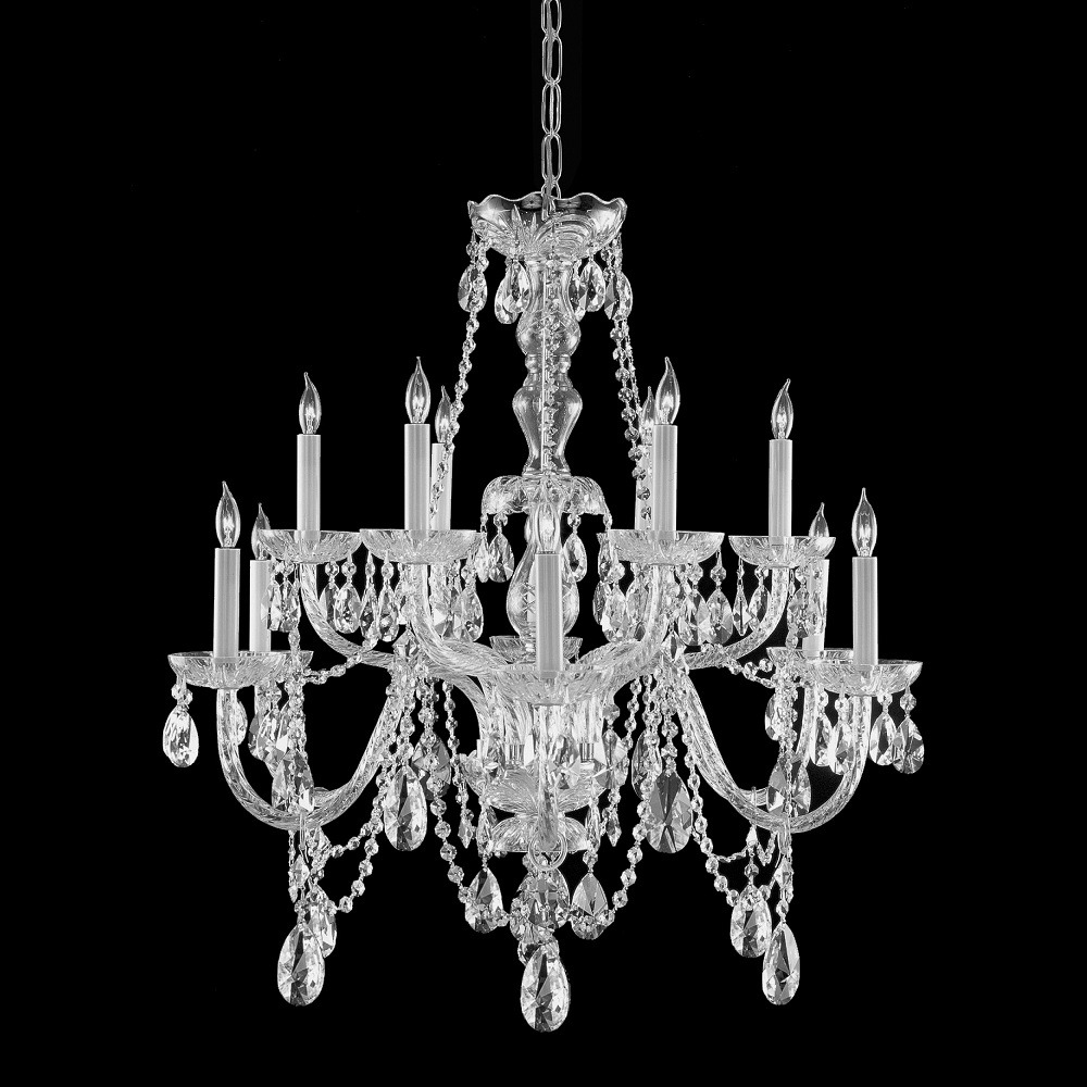 Venetian Style All Crystal 12-Light Chandelier