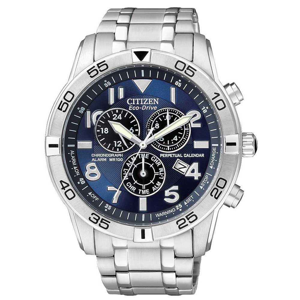 Citizen Men's Bl5470-57L Stainless Steel Eco-Drive Chronograph Watch With Perpetual Calendar