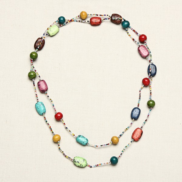 Chico Turquoise Stone Necklace with Charms