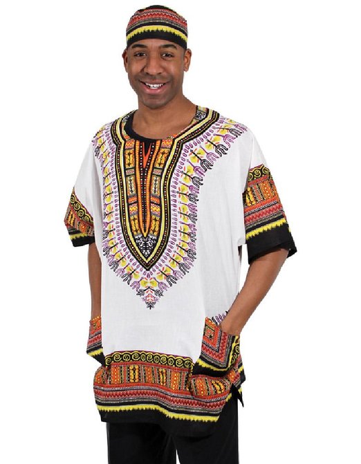 Traditional Print Unisex Dashiki Top - Many Colors Available