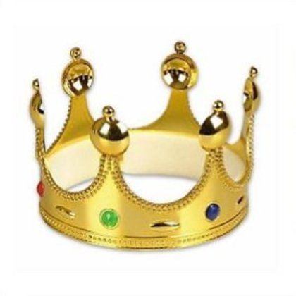 3 X Gold Queen King or Prince Crown