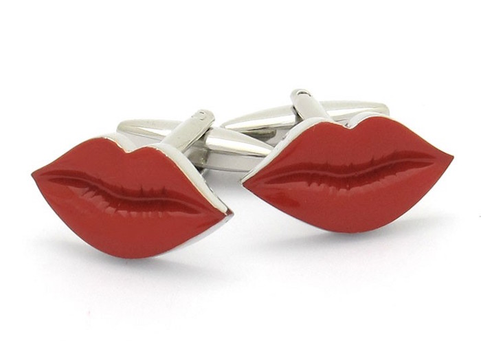 Red Lips Kiss Cufflinks