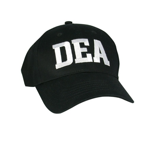 DEA - Law Enforcement - Baseball Cap / Hat Adjustable BLACK with 3D Embroidery