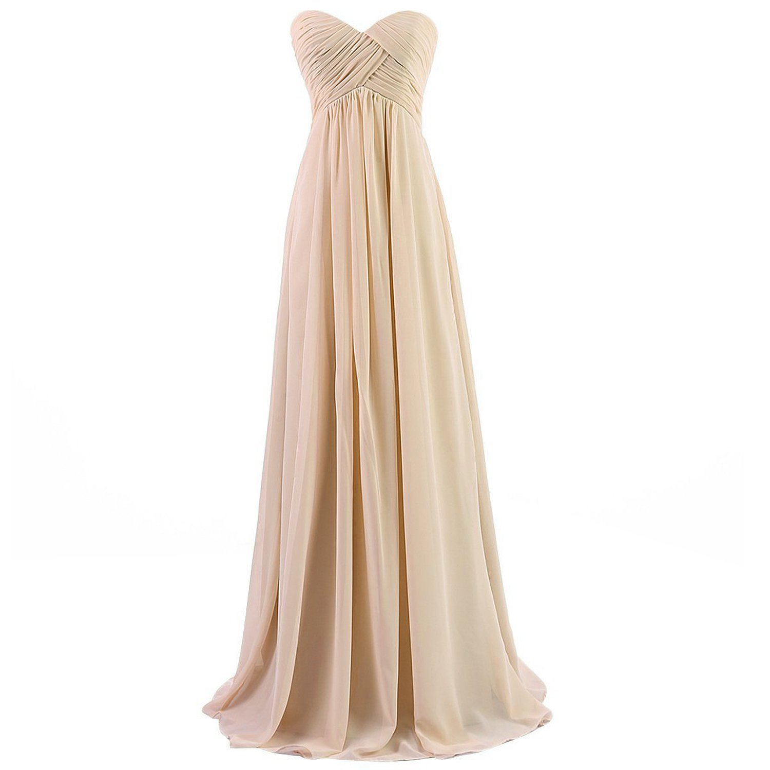 Dresstells Sweetheart Bridesmaid Chiffon Prom Dresses Long Evening Gowns