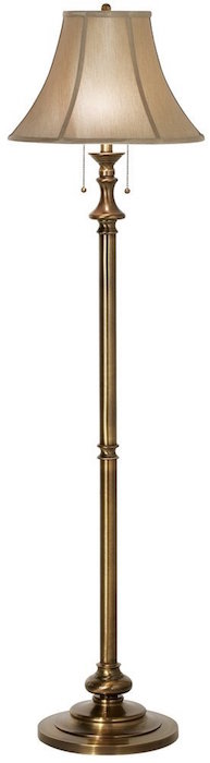 Antique Brass Finish Double Pull Chain Floor Lamp