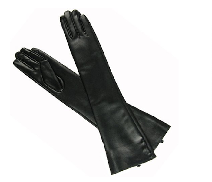 New Hot Sexy Black PU Long Arm Warmer Dress Up Gloves