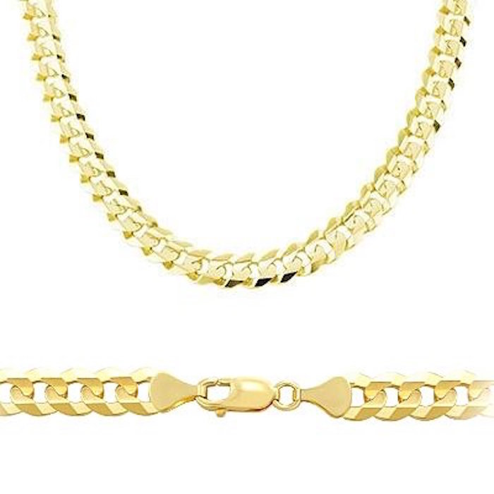 Sonia Jewels Solid 14k Yellow Gold Cuban Curb Chain Necklace 5.9mm 24\