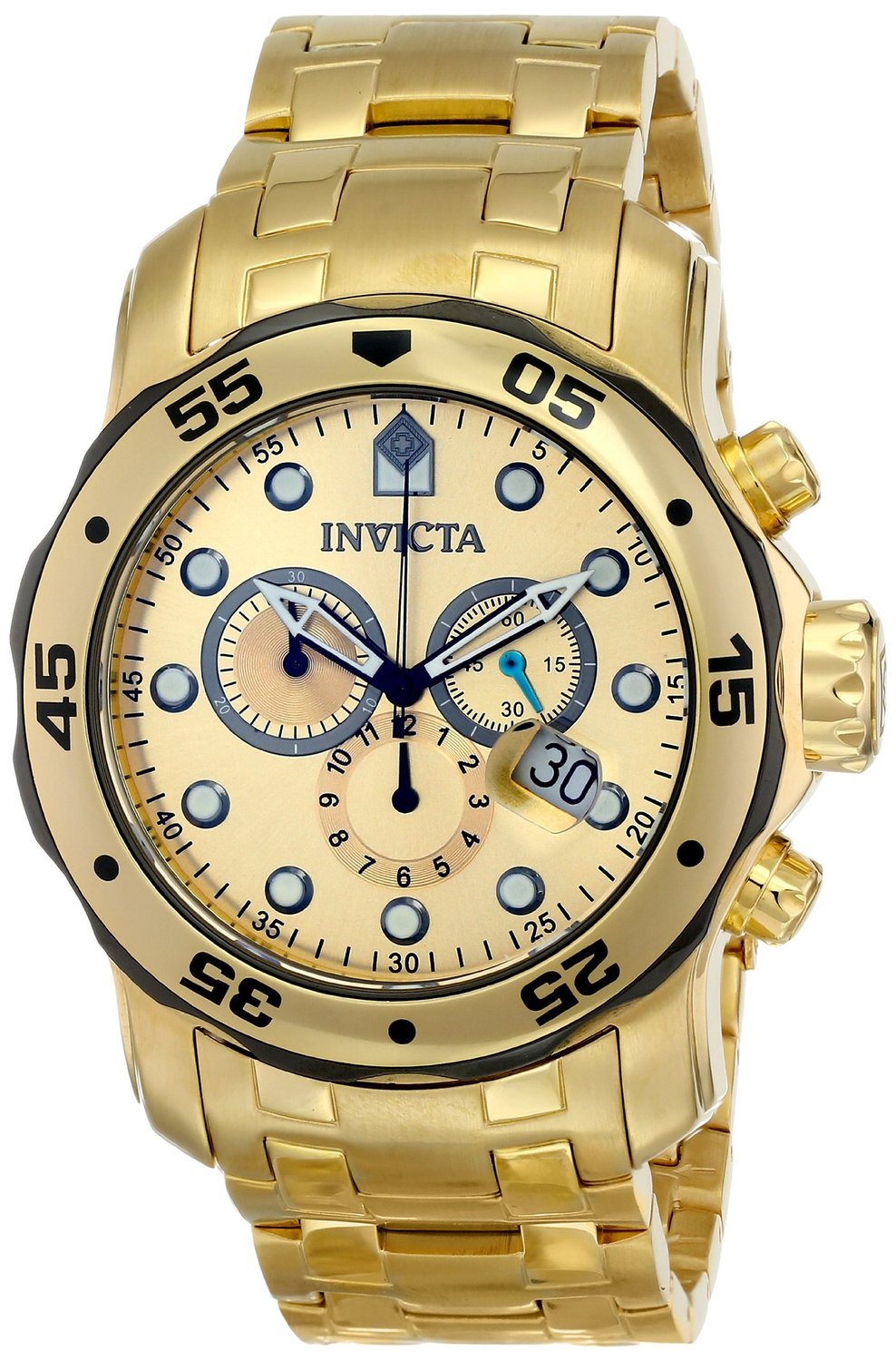 Men's Invicta Pro Diver Quartz Watch- Gold