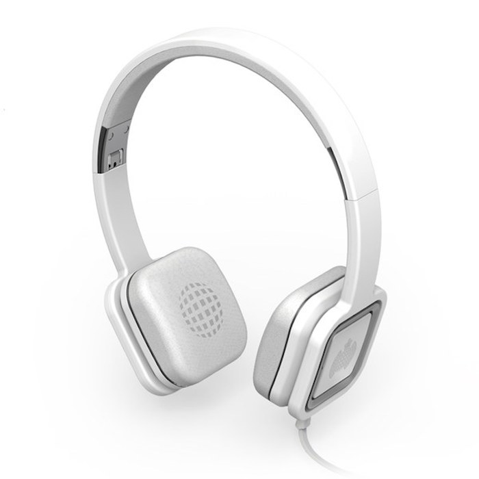  MINISTRY OF SOUND AUDIO ON, ON EAR HEADPHONES - WHITE AND GUN METAL