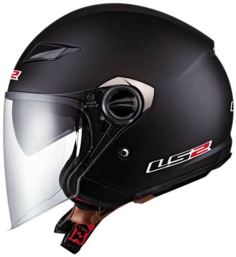 LS2 Helmets OF569 Open Face Motorcycle Helmet (Solid Matte Black, X-Large)