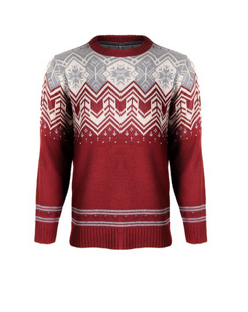 G Zap Men's Pullover Winter Chevron Snowflake Sweater