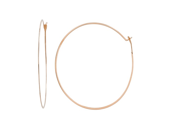 Michael Kors Thin Rose Gold-Tone Hoop Earrings