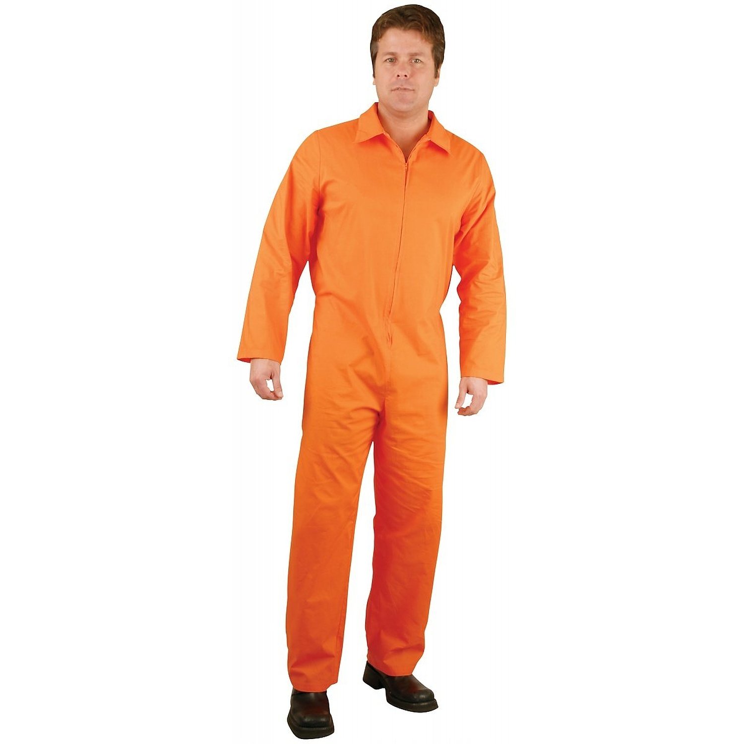 Orange State Prison Jumpsuit Costume (Plus 1x/2x, Orange)