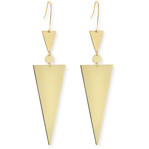 Lana 14K Gold Triangle Spike Earrings