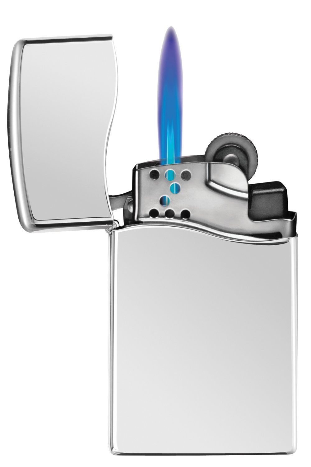 Zippo High Polish Chrome BLU2 Silver Lighter (4 1/4 x 2 1/4-Inch)