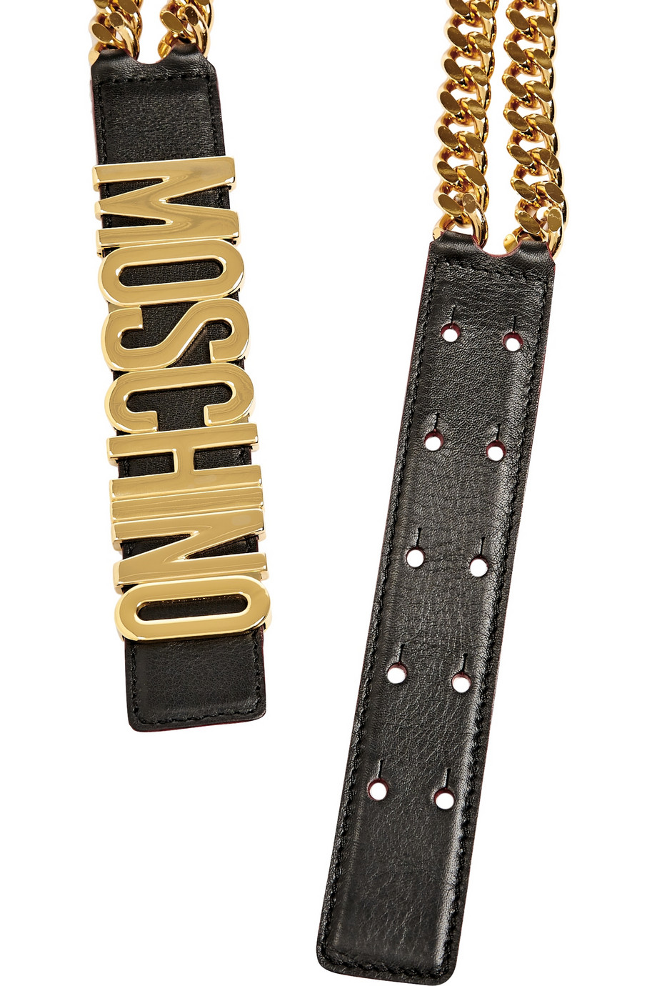 Moschino Leather Chain Belt
