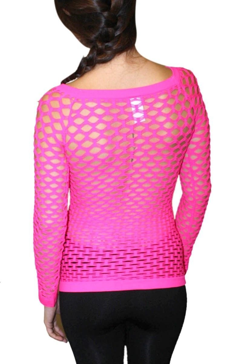 Sexy Long Sleeve Fishnet Shirt Top 