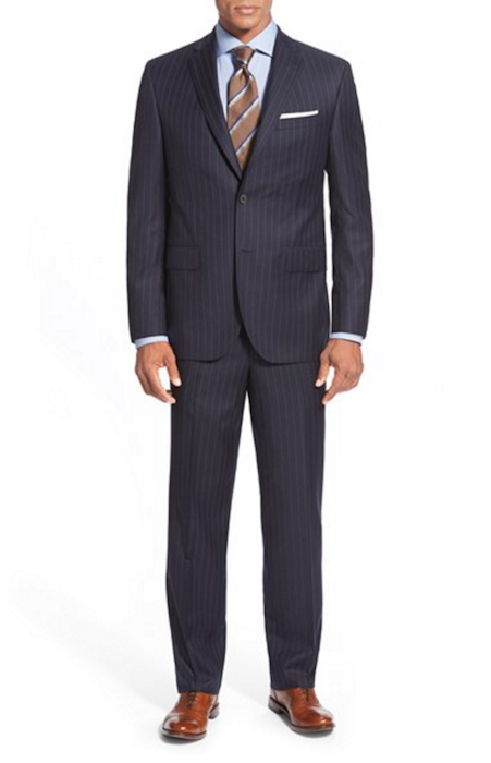 David Donahue 'Ryan' Classic Fit Stripe Wool Suit