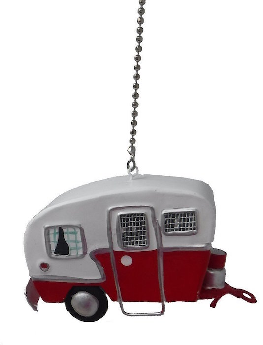 big tin RV trailer CAMPER camping Ceiling Fan Pull light chain extender Ornament