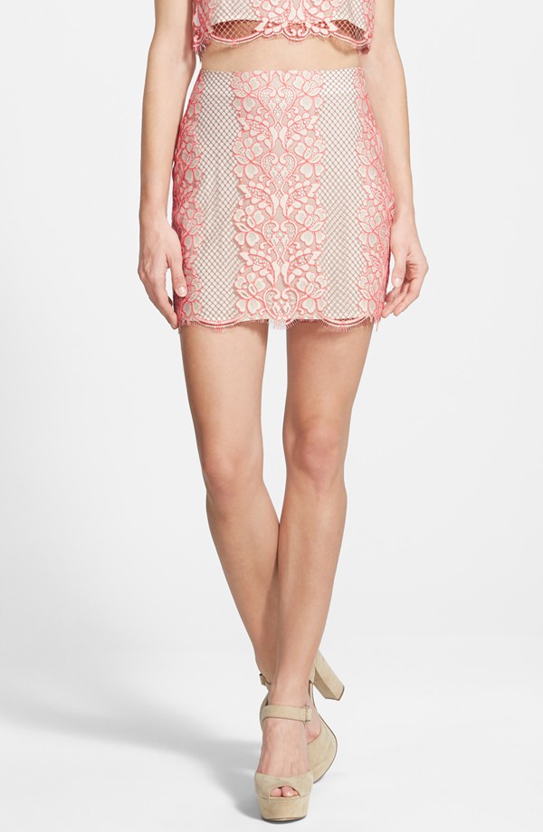 Lovers + Friends 'Taluca' Lace Miniskirt