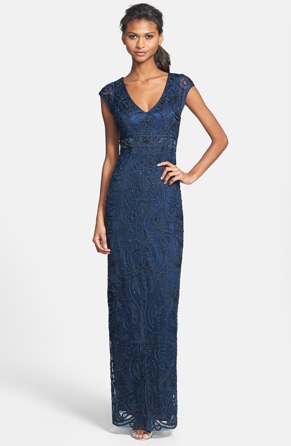 Sue Wong Embellished Illusion Back Gown