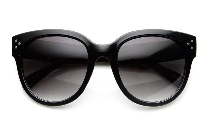 Women's Classic Oversized Opaque White Sunglasses
