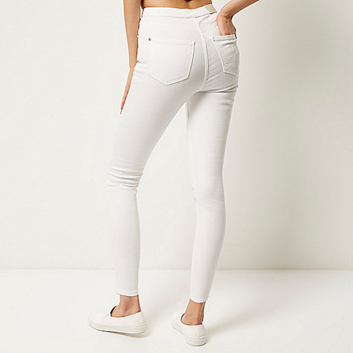 White high waisted Molly jeggings