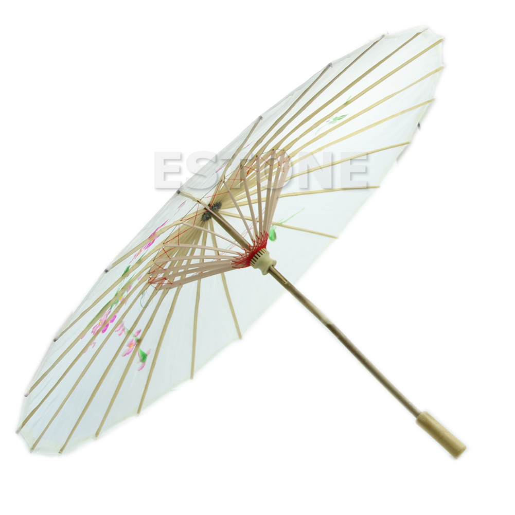 Japanese Chinese Umbrella Art Deco Painted Parasol For Wedding Dance Party
